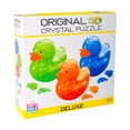 thumbnail image 4 of AreYouGame.com 3D Crystal Puzzle - Deluxe Rubber Ducks 3-Pack (Neon Orange/Green/Blue): 129 Pcs, 4 of 9
