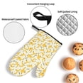 thumbnail image 3 of Pofeuu Banana Print Oven Mitts and Pot Holders 4 pcs Set,High Heat Resistant 500 Degree Extra Thicken Long Kitchen Cotton Oven Glove for Cooking, 3 of 6