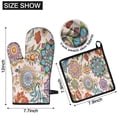thumbnail image 6 of Pioneer Flower Floral Print Pattern Kitchen Oven Mitt and Pot Holder Sets 2 Pcs for Baking, Cooking and Grilling, Heat Resistant Up To 392 °F, 6 of 7