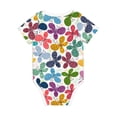 thumbnail image 6 of Rocae Colorful Butterflies for Baby Cotton Short-Sleeve Bodysuits for Unisex Onesies Bodysuit-6 Months, 6 of 7