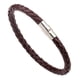 thumbnail image 2 of Pulsera de cuero para hombres y mujeres, brazalete informal con cierre de cuero PU Marrón, 2 of 7