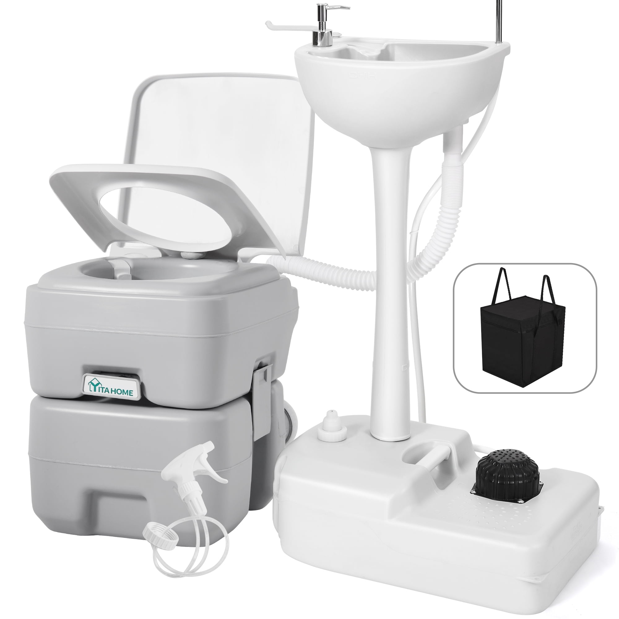 YITAHOME 17L Portable Sink for Washing Hands and 5.28 Gallon RV Camping
