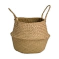 thumbnail image 1 of Maceta, cesto para ropa, organizador de juguetes, bolsa de playa plegable con asa - Cesta multiusos para algas marinas - Solución de almacenamiento natural, 1 of 8