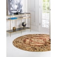 thumbnail image 4 of Unique Loom Saturn Collection Area Rug - Evo (3' 3" Round Burgundy Beige/Cream), 4 of 11
