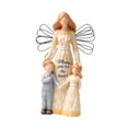 thumbnail image 2 of Fzaqwen Family Figurines Sculpture Craft Hand Painted Home Decor Tabletop Decoration for Mum and Kids, 2 of 9