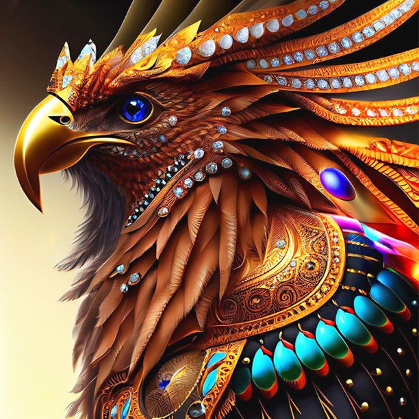 Kit de pintura de diamantes FLhrweasw 5D DIY de águila taladro redondo completo