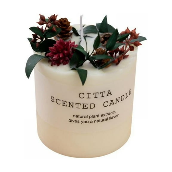 10oz Natural Soy Wax Candle in Glass Jar | Romantic Pillar Candle Christmas Decoration Home Furnishing | Long Burning 55Hours Aromatherapy