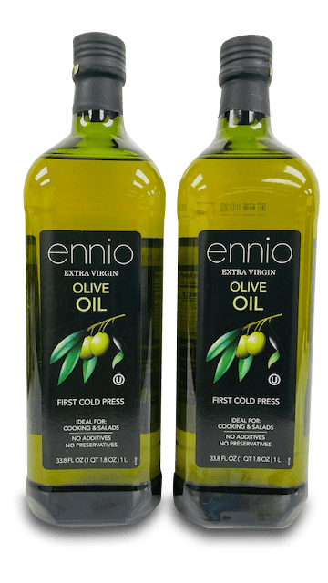 ENNIO Extra Virgin Olive Oil 1 Liter ( 2 Pack )