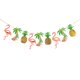 thumbnail image 1 of KAKOWELY Guirnalda de fiesta tropical hawaiana dorada con piña y flamenco, banderines colgantes decorativos, 1 of 4