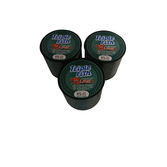 TRIPLE FISH LINE X STRONG, 2000 YDS, 25 LB TEST, 00177 INCH