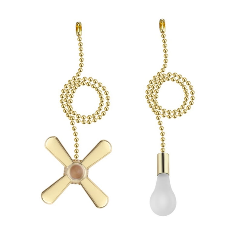 Ceiling Fan Pull Chain Beaded Ball Extension Chains With Light Bulb Fan
