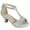 Silver, variant on Link Excited-95K Girl's Glitter Rhinestone T-Strap Back Zipper Wrapped Heel Sandals