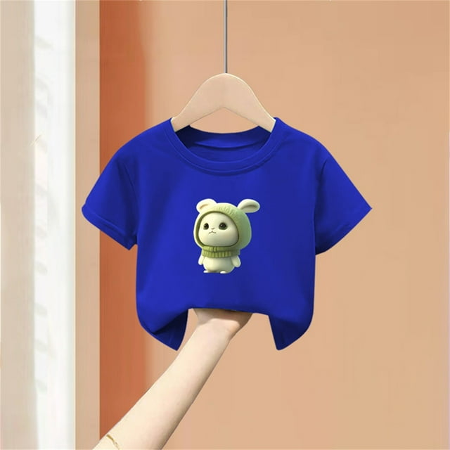Cowsor Children's Printed Short Sleeve T-Shirt – Perfect for Summer (Sizes 90-150)