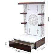 Customized Wooden Mandir For Home|Temple Home|Pooja Mandir|Wall Hanging & Table Top Home Mandir with LED Lights /Puja Chowki/Mandir For Home