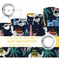 thumbnail image 4 of Tropical Palm Trees Blackout Curtains for Bedroom, Desert Camels Houses Aloe Vera Black Thermal Insulated Kitchen Drapes with Grommets, Light Blocking Window Treatment, 2 Panels 52" x 45", 4 of 7