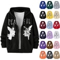 thumbnail image 2 of IAJDKMEK Men's Letter Print Full Zip Hoodie – Streetwear Sweatshirt with Graphic Design & Pocket, Long Sleeve Hoodies for Men, Y2K Jacket for Urban Style & Daily,Navy XL, 2 of 5