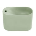 thumbnail image 6 of Terre 18" Solid Surface Oval Wall-Mounted Sink with Left Side Faucet Mount in Matte Palm Green, 6 of 8