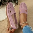 thumbnail image 5 of Mepaouo Women's Flat Shoes Knit Ballet Nurse Slip on Loafers Business Work Moccasins Casual Wedges, 5 of 7
