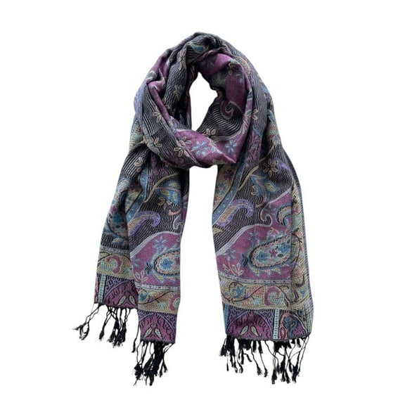 CosplaySpa Exquisite Paisley Pashmina Shawl - Luxurious Silk Scarf for Adult and Teen Women