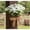 168#White, variant on Autumn Rattan Artificial Flower Wreath, Realistic Seasonal Floral, Lightweight Hangable Structure, Durable Weatherproof Craft, Fall Garland For Front Door Wall Home Decoration