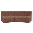 thumbnail image 2 of Bowery Hill Contemporary Cognac Vegan Leather Modular Sectional, 2 of 12
