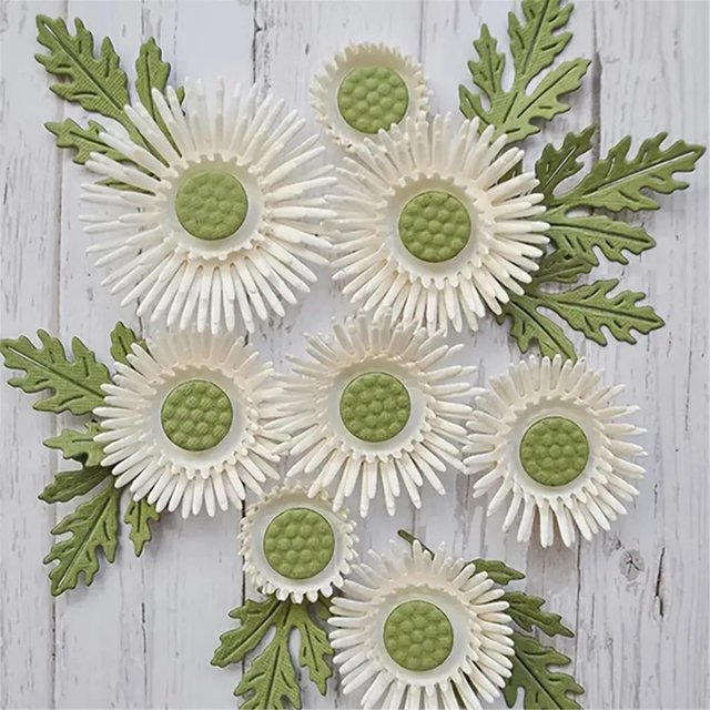 Troqueles para Scrapbooking FAWENUCY Hojas de Flores 9.7x6.4 cm