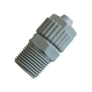 Tefen Fitting Male Connector 1/2" OD x 3/8" NPT 10 Pack