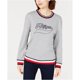 thumbnail image 2 of Tommy Hilfiger Sudadera de inspiración vintage para mujer, gris, mediano Tommy Hilfiger Camisa de entrenamiento, 2 of 2