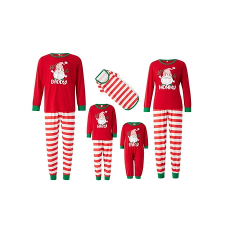 

Peyakidsaa Holiday Christmas Pajamas Family Matching Santa Print Pjs for Family Xmas Sleepwear