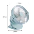 thumbnail image 3 of Ventilador Con Clip De Escritorio, Ventilador De Luz Nocturna Led Silencioso Recargable Portátil Para El Hogar, Oficina, Cochecito De Bebé, Coche, Portátil, Estudio, Gimnasio, Camping Moyic HA023172-00, 3 of 7