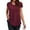 Wine Red, variant on VOIANLIMO Women Tops Tunic Petal Short Sleeve Dressy Casual Comfy Blouse Flowy, Royal Blue, Small