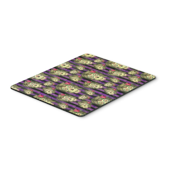 Watecolor Day of the Dead Halloween Mouse Pad Hot Pad or Trivet