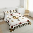 thumbnail image 3 of Homewish Golden Bell 3 Pieces Queen Comforter Set for Teens Boys Girls,Merry Christmas Ultra Soft Bedding Sets,Xmas Chic Flower Bedding Comforter Set,Super Cozy Room Decor,Reversible, 3 of 8
