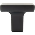 thumbnail image 3 of Contemporary Square Cabinet Knob, 1-1/8 Inches, Zinc Base Material, Matte Black by Stone Harbor Hardware, 3 of 4