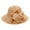 Khaki, variant on Kentucky Organza Wide Brim Sun Hat for Women Summer Derby Hats for Tea Party Bowler Cap