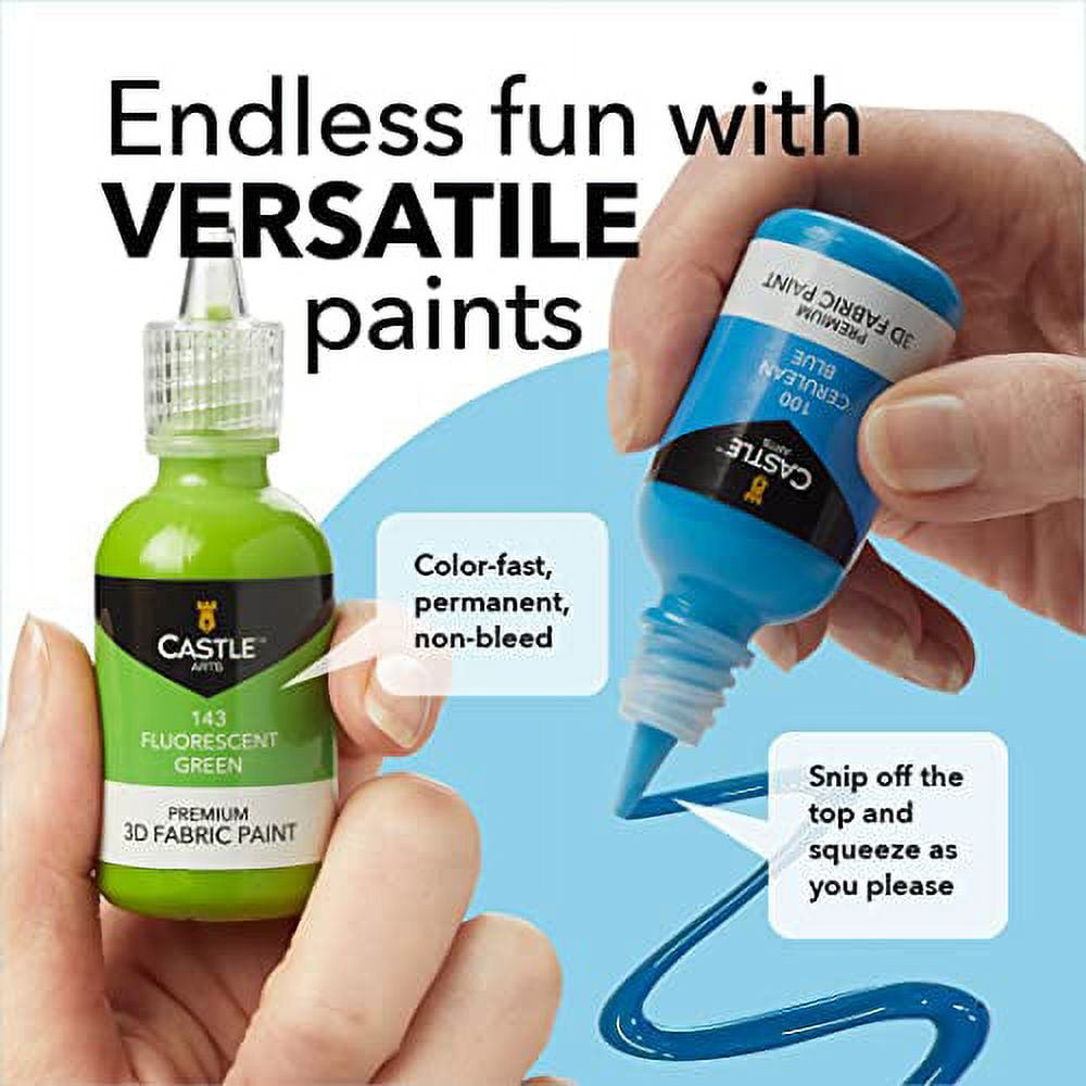 Castle Art Supplies 3D Fabric Paint Set