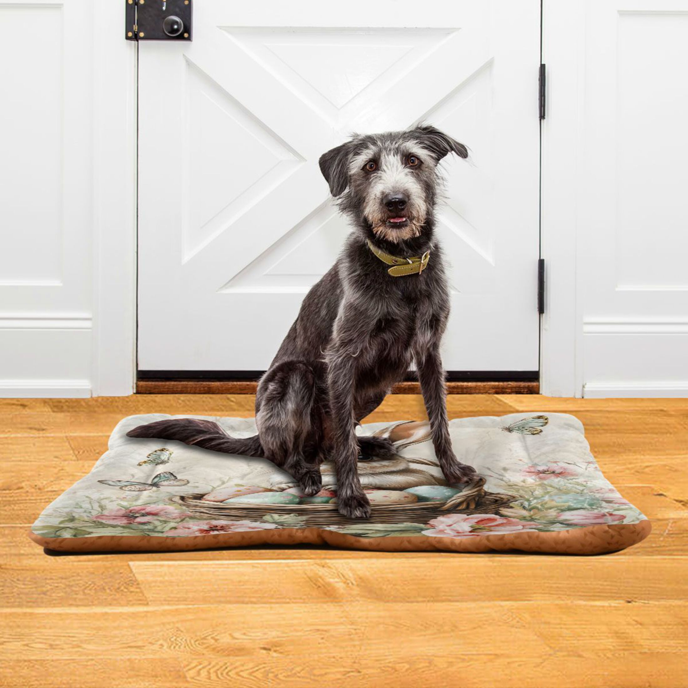 Qxltty Brown Easter Bunny Ped Pad Wear-resistant and Hard to Bite Through Sleeping Pad for Small Medium Large Dogs Winter Pet Bed 36×24in