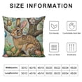 thumbnail image 6 of COMIO Easter Rabbit Throw Pillow Covers Wildlife Eggs Tree Grassland Rustic Farmhouse Lily Floral Green Washable Soft Living Room Cushion Bedroom Decor Sofa Square Pillowcases &nbsp;2pc White, 6 of 6
