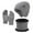 Gray, variant on DcGZvy Women and Men Winter Hat Scarf Gloves Set of 3 Fleece Lined Knit Hat Warm Neck Scarf Gloves for Cold Weather