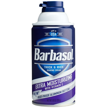 (4 pack) Barbasol Extra Moisturizing With Vitamin E Thick & Rich Shaving Cream for Men, 10