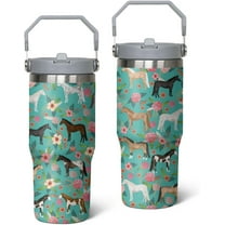30 oz Horse Tumbler with Handle Gifts for Horse Lover Funny Cool Birthday Gift 30oz Stainless Steel Travel Cup Mug Water Bottle