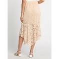 thumbnail image 4 of Madden NYC Women's Asymmetric Lace Midi Skirt, Sizes XXS-XXL, 4 of 6