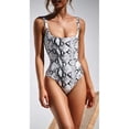 thumbnail image 3 of Women’s Simple Low Cut Sides Wide Straps High Legs One-Piece Swimsuit, 3 of 7