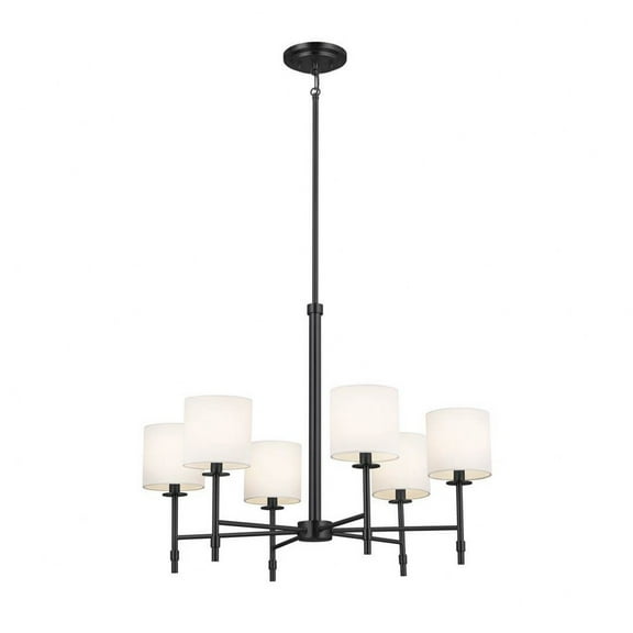 52500BK Kichler Lighting Ali - 6 Light Chandelier In Traditional Style-22.5 Inches Tall and 28 Inches Wide-Black Finish    -Traditional Installation