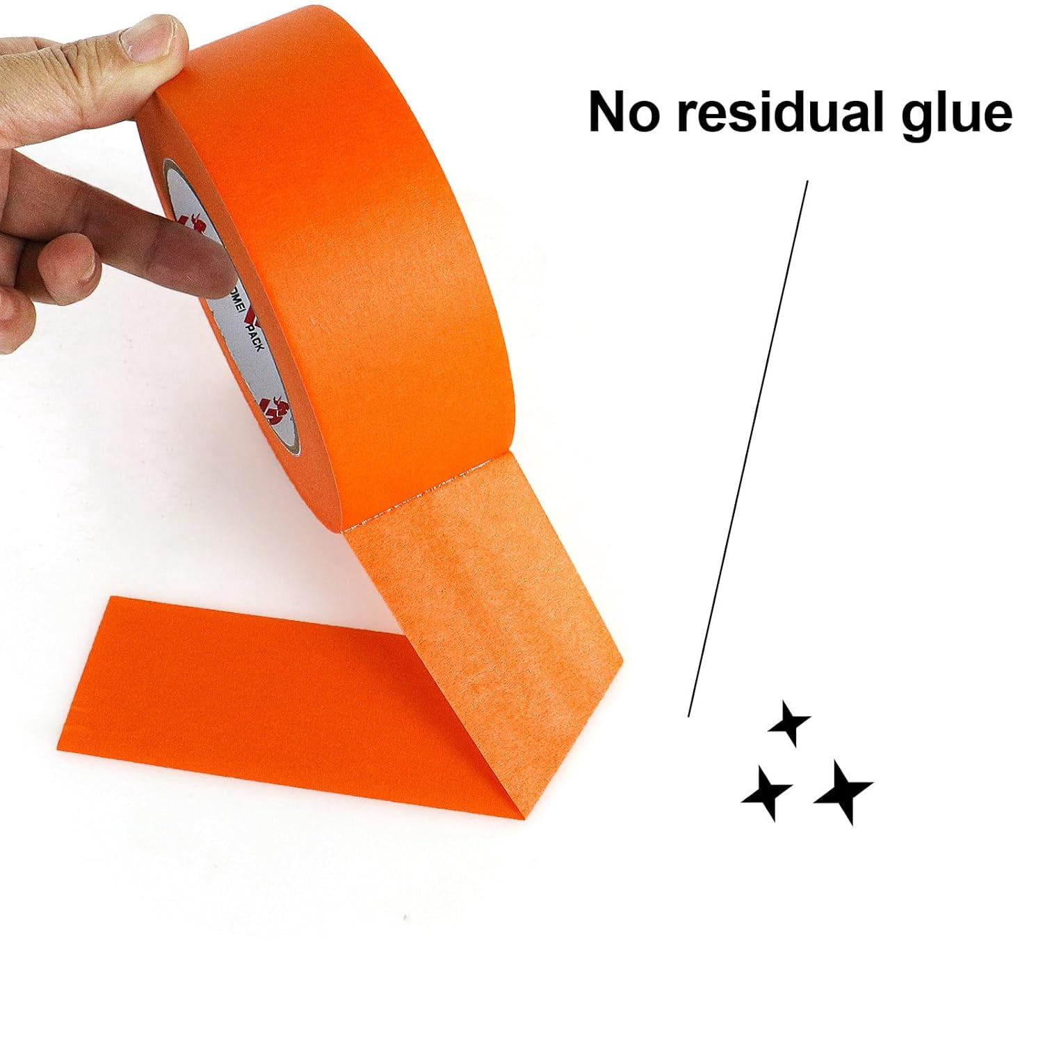 2 Inch Wide Masking Tape, Orange Painters Tape 3 Rolls x 2 inch x 60 Yards (180 Total Yards) Residue-Free Painting Tape for Labeling, DIY Crafting, Decoration and School Projects