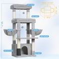 thumbnail image 3 of Cat Tree Tower Hey-brother MPJ070W para gatos adultos, color gris claro, 3 of 9