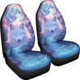thumbnail image 3 of FOR U DESIGNS Wolf Moon Pattern 2 Pcs Car Seat Covers Lightweight Automotive Front Seat Cover Comfortable Auto Seat Protector Car Accessories Fit for SUV Truck Sedan, 3 of 7