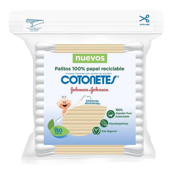 Hisopos flexibles Cottonetes con puntas de algodón 150 pzas
