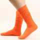 thumbnail image 1 of Calcetines cálidos de color liso para mujer de los años 80 a 90, de punto apretado y muy largos, de poliéster., 1 of 5