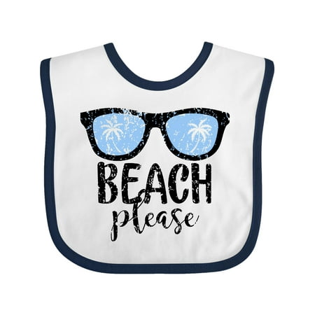 

Inktastic Beach Please Sunglasses Gift Baby Boy or Baby Girl Bib